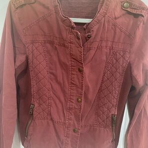 Maurices Quilted Utility Jacket - Burgundy